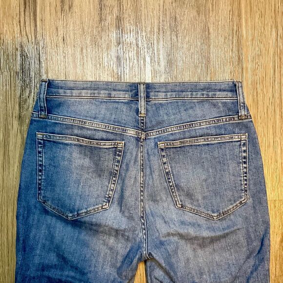 J Crew Mid Rise Flare Crop Denim Jeans‎ Womens Blue Stretch Size 27 - Picture 6 of 8